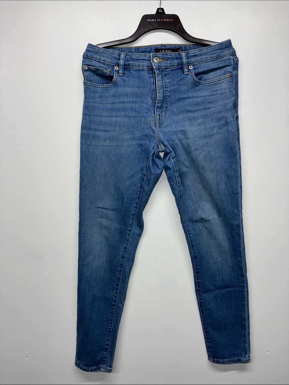 Ralph Lauren Women's Skinny Jeans in Medium Blue Size 10.